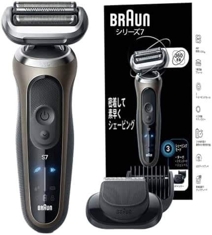 Braun Series 7 72-C1500s Electric Shaver with Washer Model, Beard Trimmer, Titanium Gold