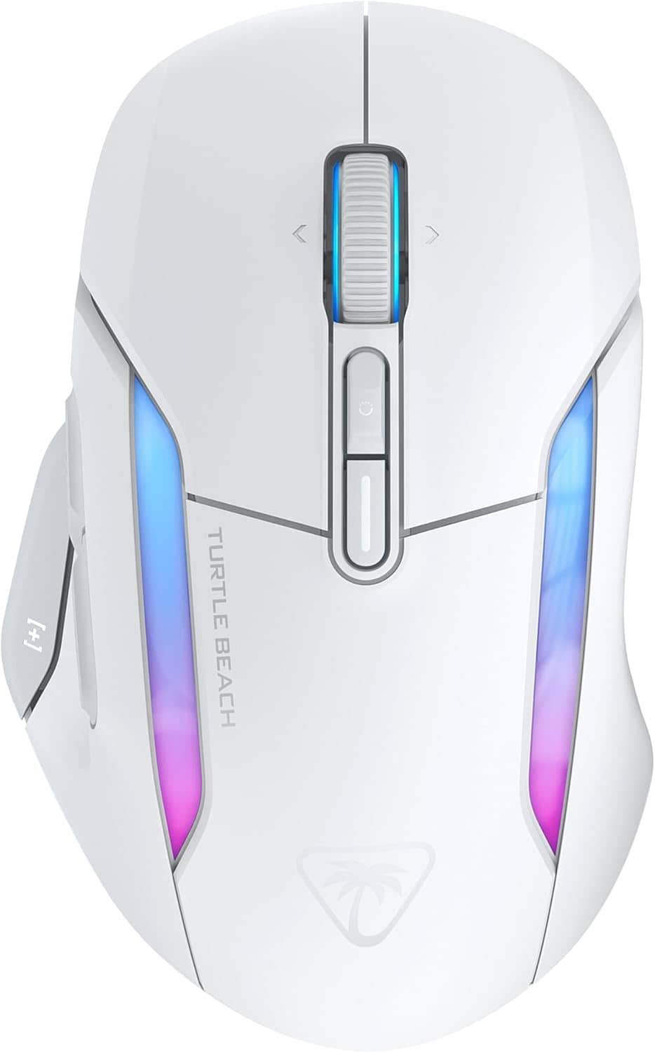Turtle Beach Kone II Air Ergonomic Wireless RGB Gaming Mouse, 350h Battery, 26,000 DPI Optical Sensor, 21 Customizable Inputs, 4D Free-Spin Wheel – White