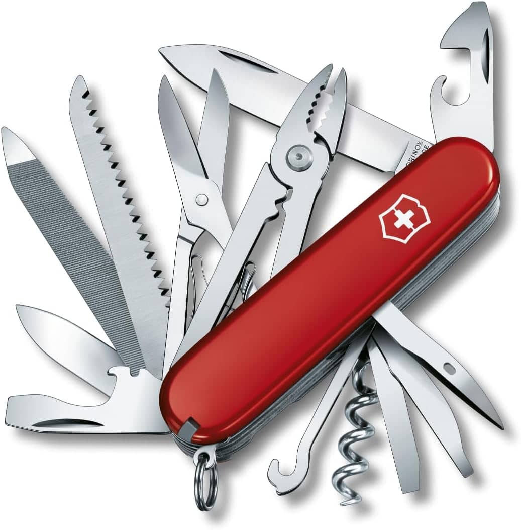 Victorinox Handyman Swiss Army Pocket Knife, Medium, Multi Tool, 24 Functions, Large Blade, Metal Saw