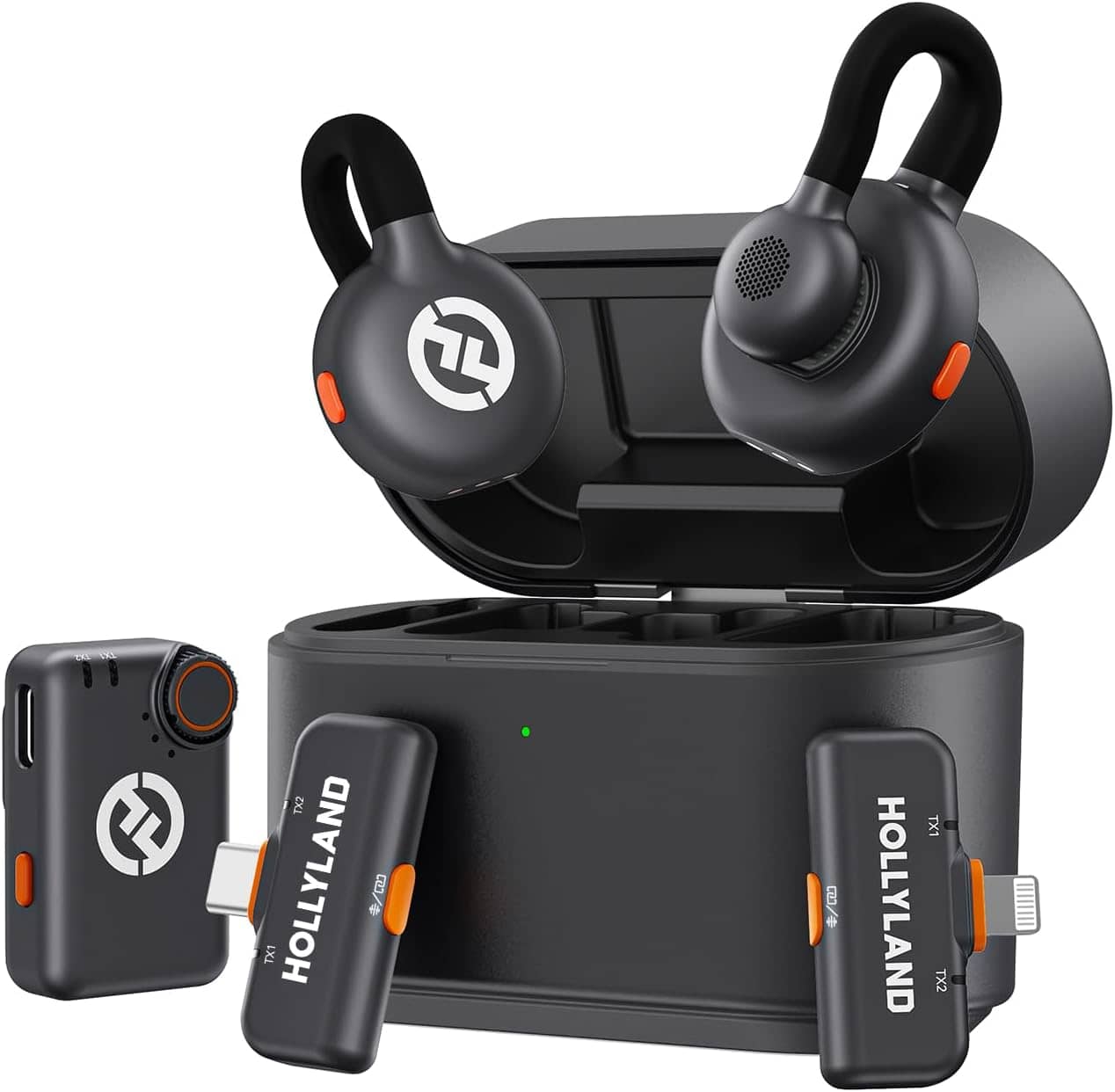 DJI Mic Mini (2 TX + 1 RX + Charging Case) Pin Microphone Wireless Ultra Lightweight High Quality Audio 48 Hours Use Noise Cancelling Auto Limit Wireless Microphone for Camera/iPhone/Android Vlog