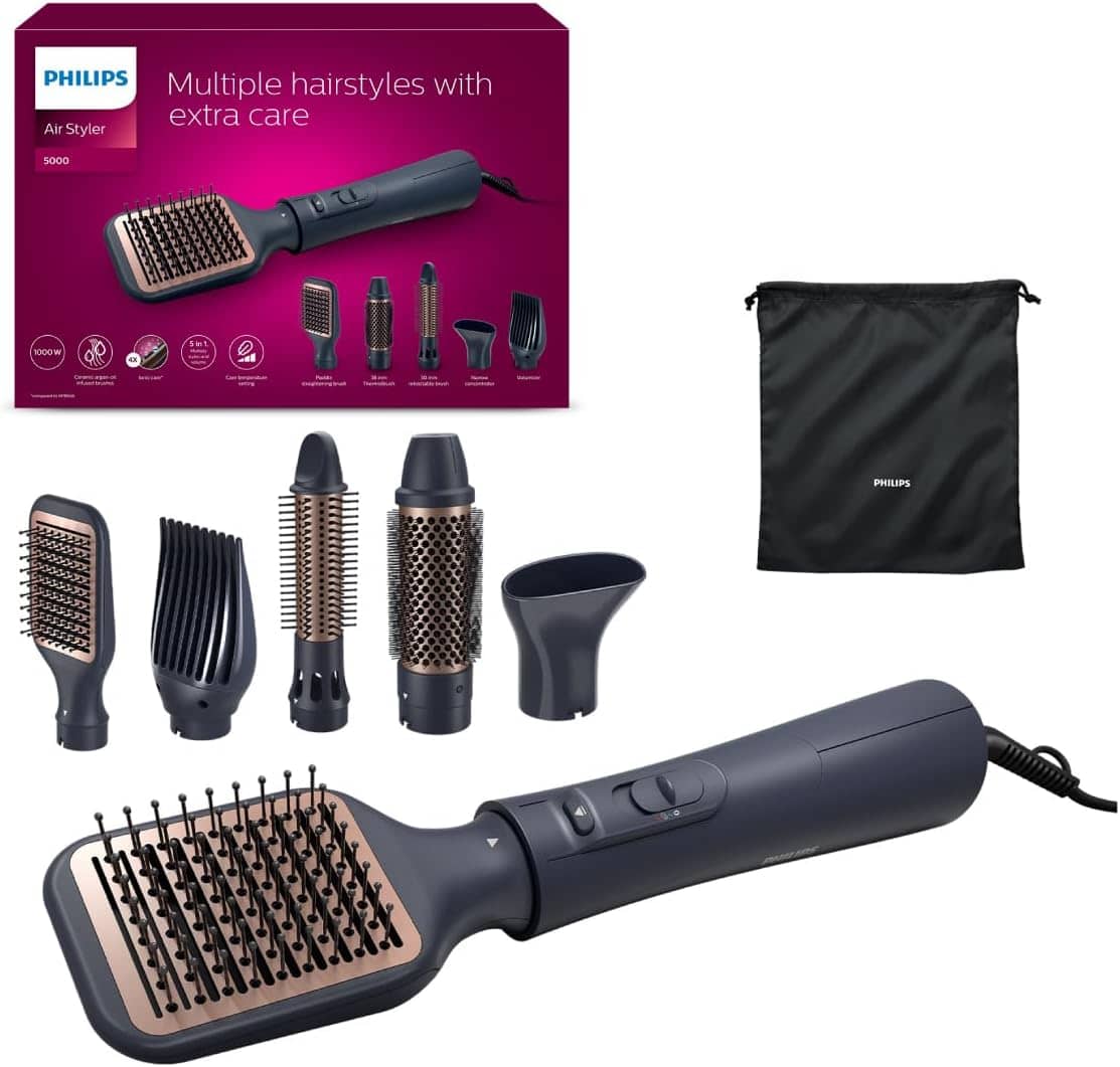 Philips 5000 Series Philips Air Styler BHA530/00 with 5 Accessories for Different Styles, from a Natural Smooth Look to Defined Wave and Volume at the Roots
