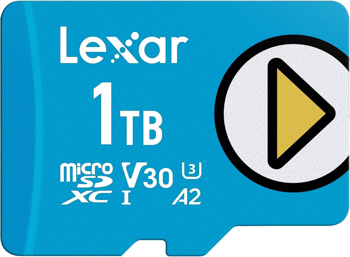 Lexar 1TB Play Blue Micro SD Card, UHS-I, C10, U3, V30, A2, 4K, Up to 160MB/s microSDXC Memory Card, Expanded Storage for Nintendo-Switch 1, Gaming Devices, Smartphones, Tablets (LMSPLBL001T-BNNNU)