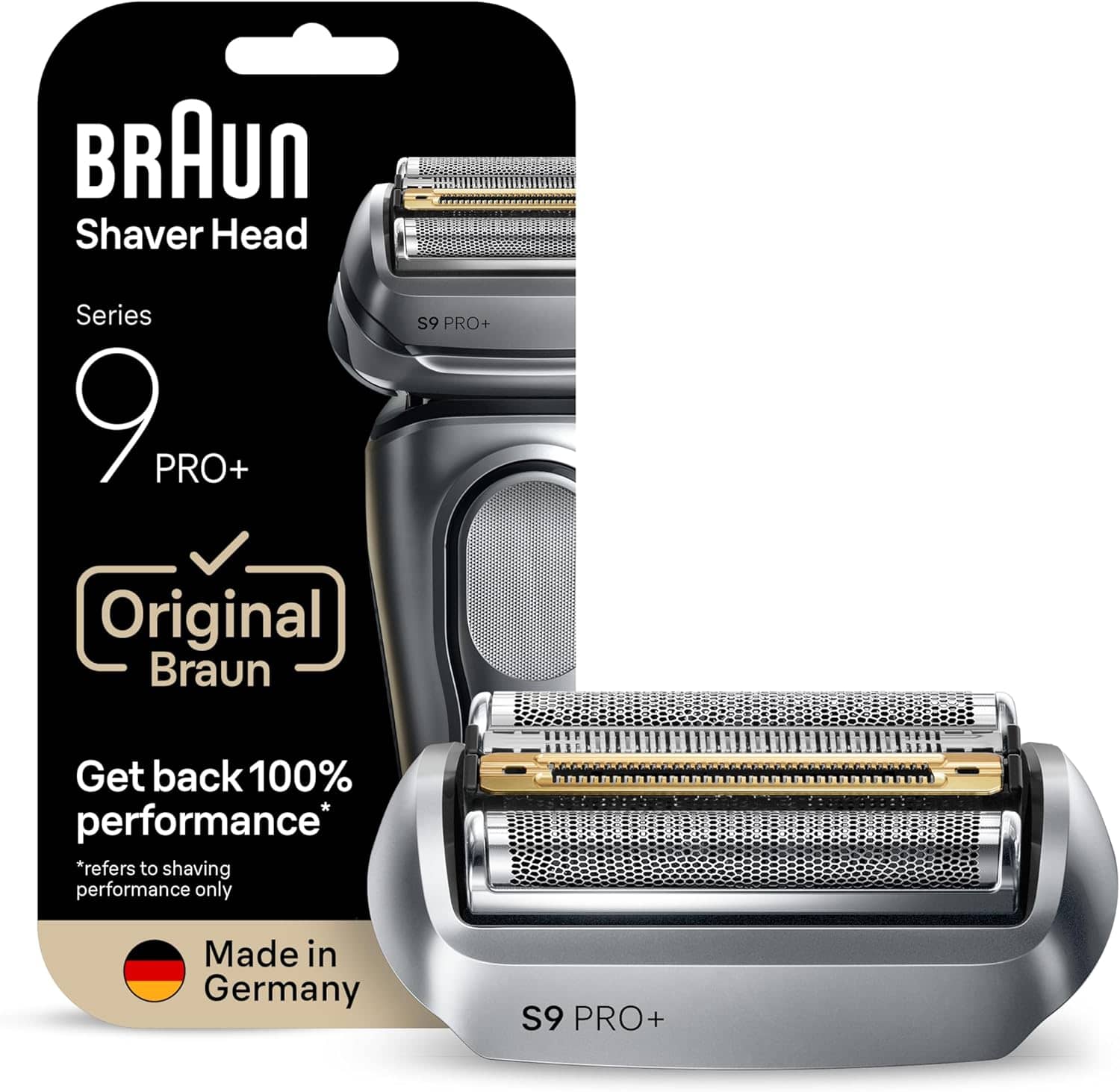 Braun Series 9 PRO+ 96M, Braun Series 9 Original Head for Electric Shaver Beard, Recovers 100% of the Performance of Your Men's Beard Trimmer, Compatible with All Series 9 Razors