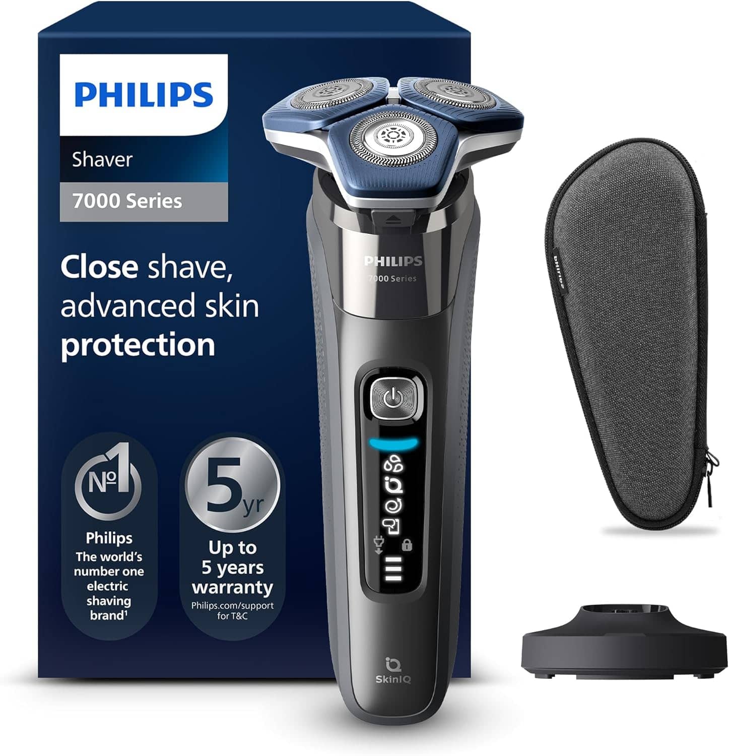 Philips Shaver Serie 7000, rasoio elettrico a secco e umido (modello S7887/35)