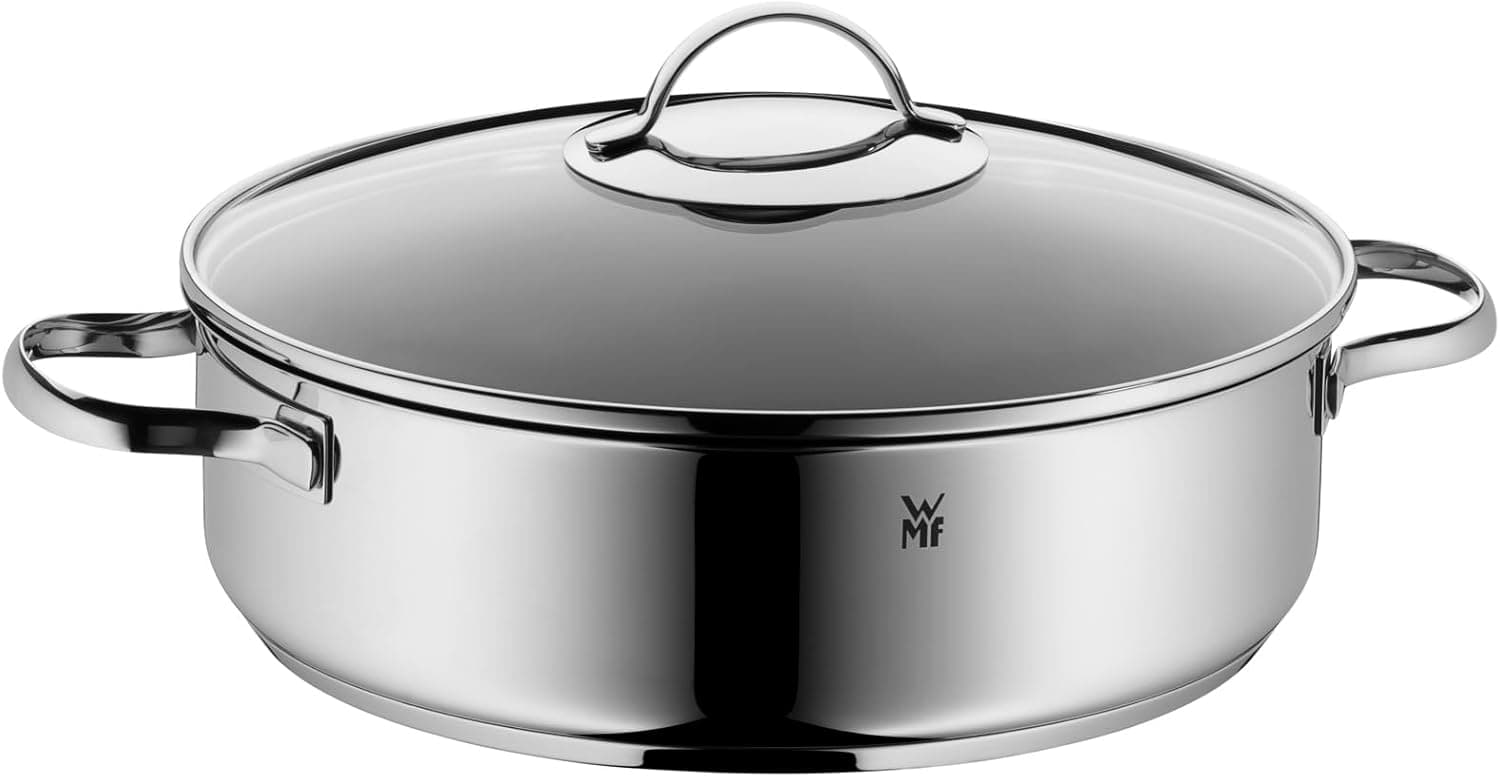 WMF 0761406380 Serving and Braising Pan with Glass Lid Diameter 28 cm