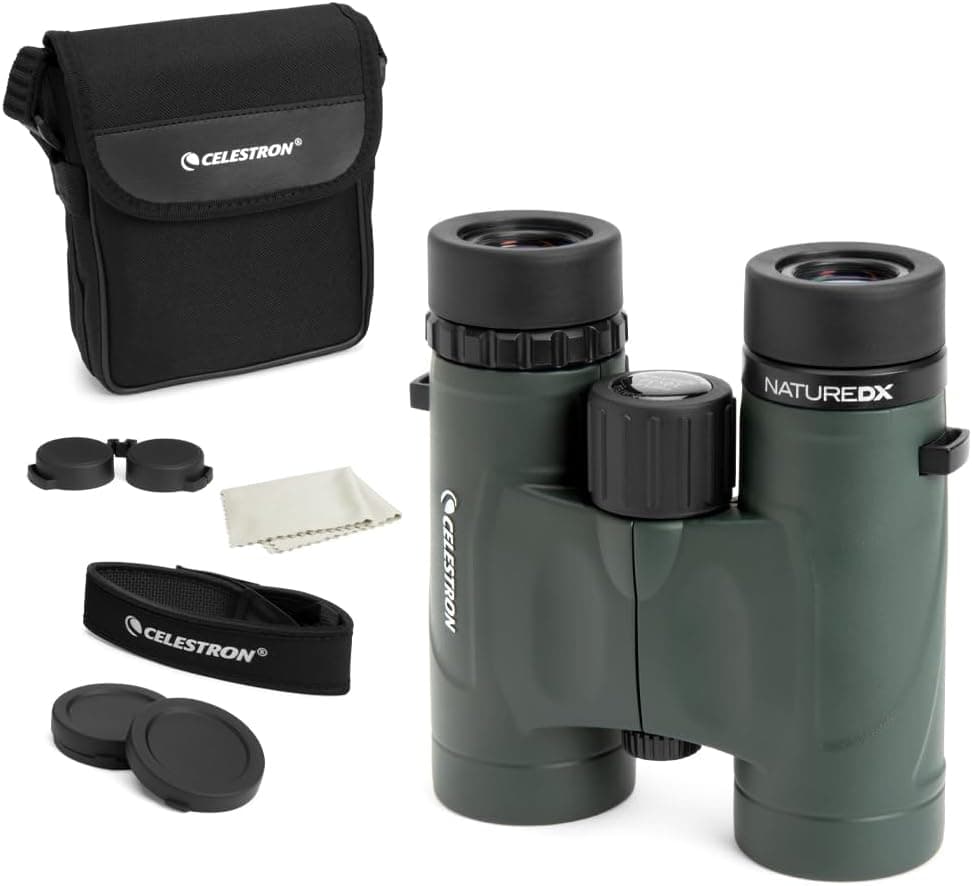 Celestron 71330 Nature DX 8x32 BaK-4 Prism Binoculars, Green