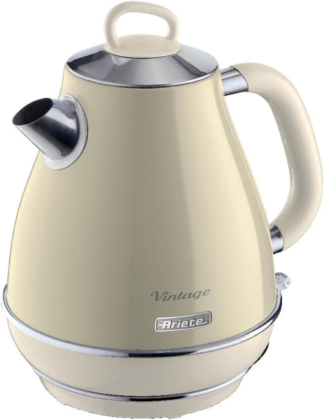 Ariete ARI-2869-BG Design Electric Kettle, 2000 W, 7 Cups, Stainless Steel, Beige