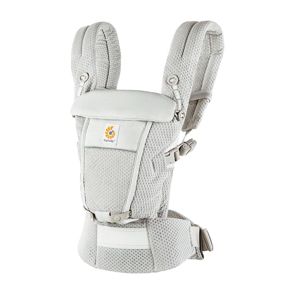 Ergobaby Adapt Baby Carrier for Newborns from Birth, 3 Positions SoftFlex Mesh Ergonomic Baby Belly Carrier Back Carrier Baby Carrier Baby Carry Bag, Pearl Grey