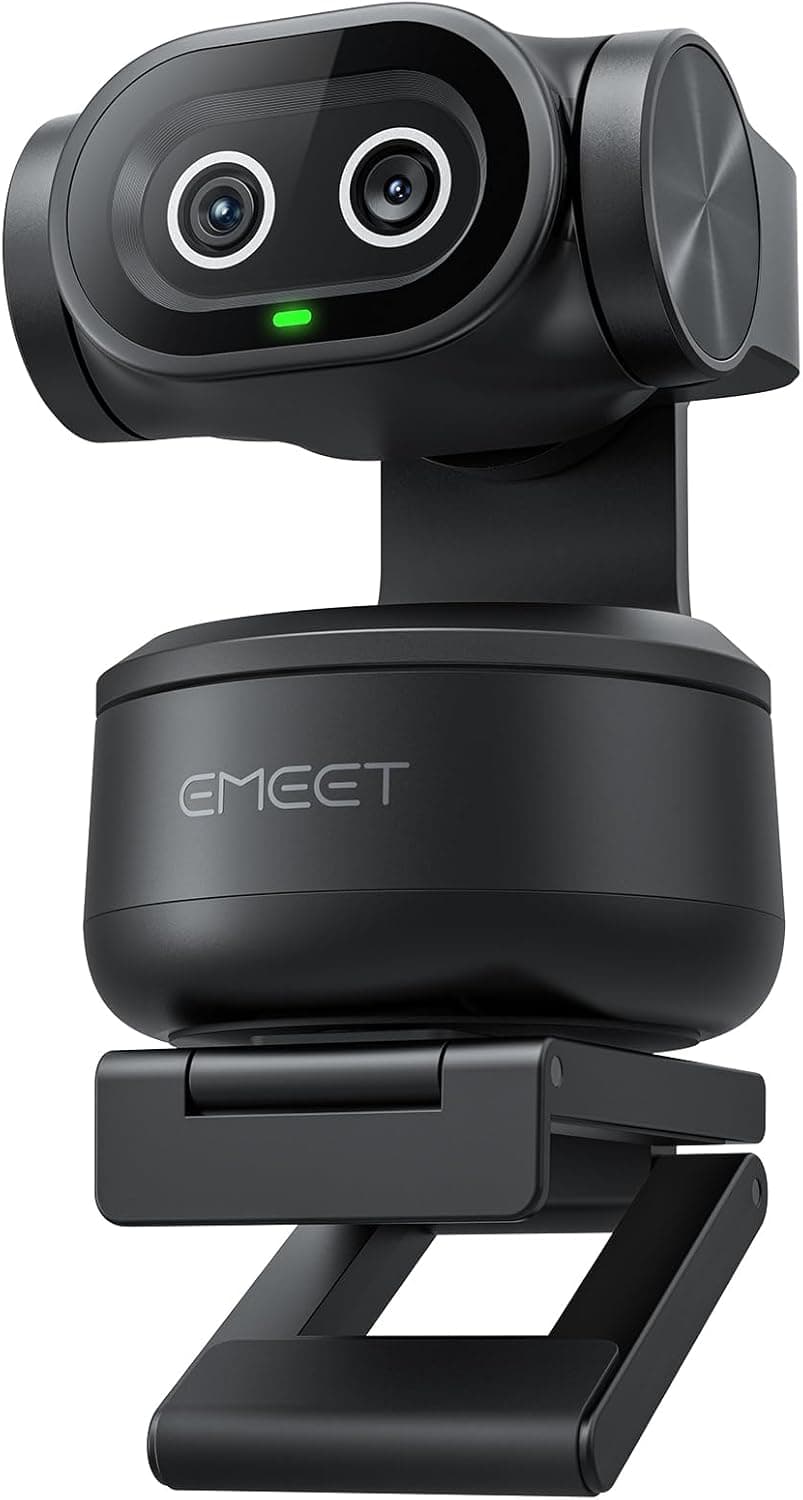 EMEET PIXY Dual-Camera AI-Powered PTZ Camera 4K, AI Tracking, PDAF&AI Autofocus 0.2s, 1/2.55'' Sony Sensor, 3 Mics, Presets, Gesture Control, 4K Webcam for Streaming and OBS/Twitch/Switch 2 C