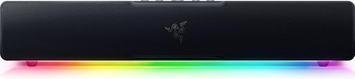 Razer Leviathan V2 X PC Gaming Soundbar with Full Range Drivers Compact Format USB Type C Power Supply and Audio Bluetooth 5.0 Chroma RGB Black