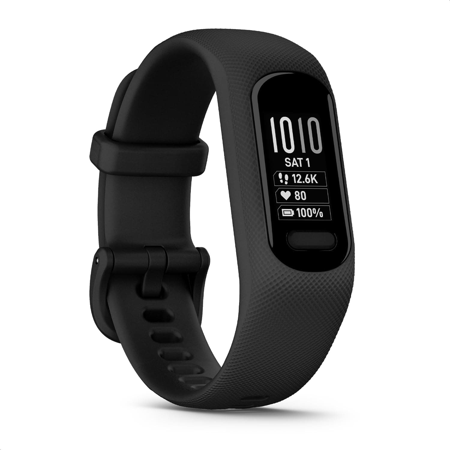 Garmin vívosmart 5 - Fitness Tracker with Extra Large OLED Touch Screen, Sleep Quality and Heart Rate Monitor, Up to 7 Days Battery Life, Waterproof and Emergency Assistance