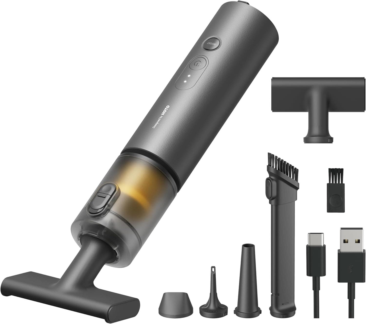 HOTO Handheld Car Vacuum Cleaner Cordless, 4-in-1 Portable Mini Vacuum with 20000Pa Strong Suction, Electric Compressed Air Duster Blower for Car, Desk, Computer, Keyboard, Home, Office Clean