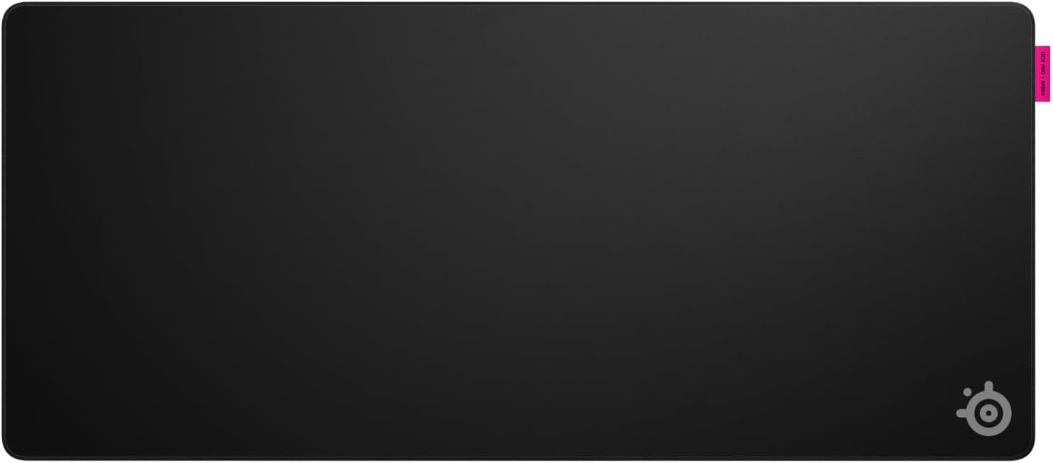 SteelSeries QcK XL Performance Speed Gaming Mousepad — Extra Density for a Smooth Glide — Low-Profile Edge Stitching — Non-Slip Neoprene Rubber Base — 15.75 x 34.43 inch — FPS, MOBAs, RTS, MMO
