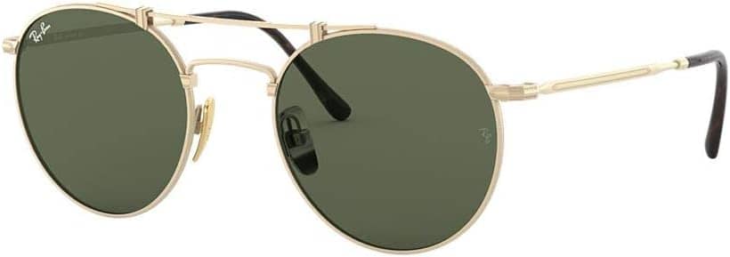 Ray-Ban Unisex Rb8147 Titanium Round Sunglasses