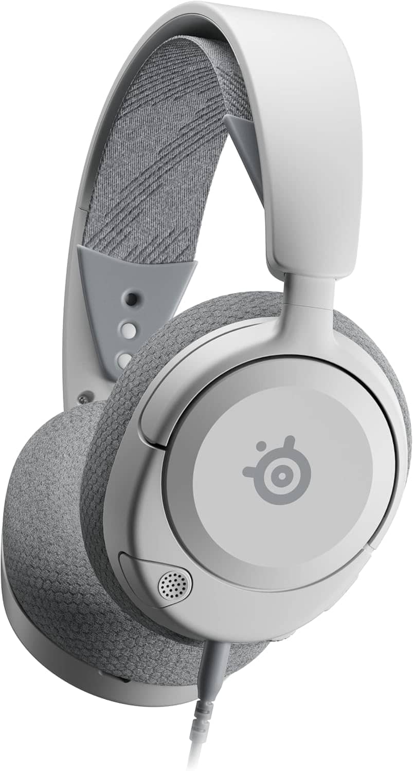 SteelSeries NEW Arctis Nova 1 Multi-System Gaming Headset — Hi-Fi Drivers — 360° Spatial Audio — Comfort Design — Durable — Ultra Lightweight — Noise-Cancelling Mic — PC, PS5/PS4, Switch, Xbox - White